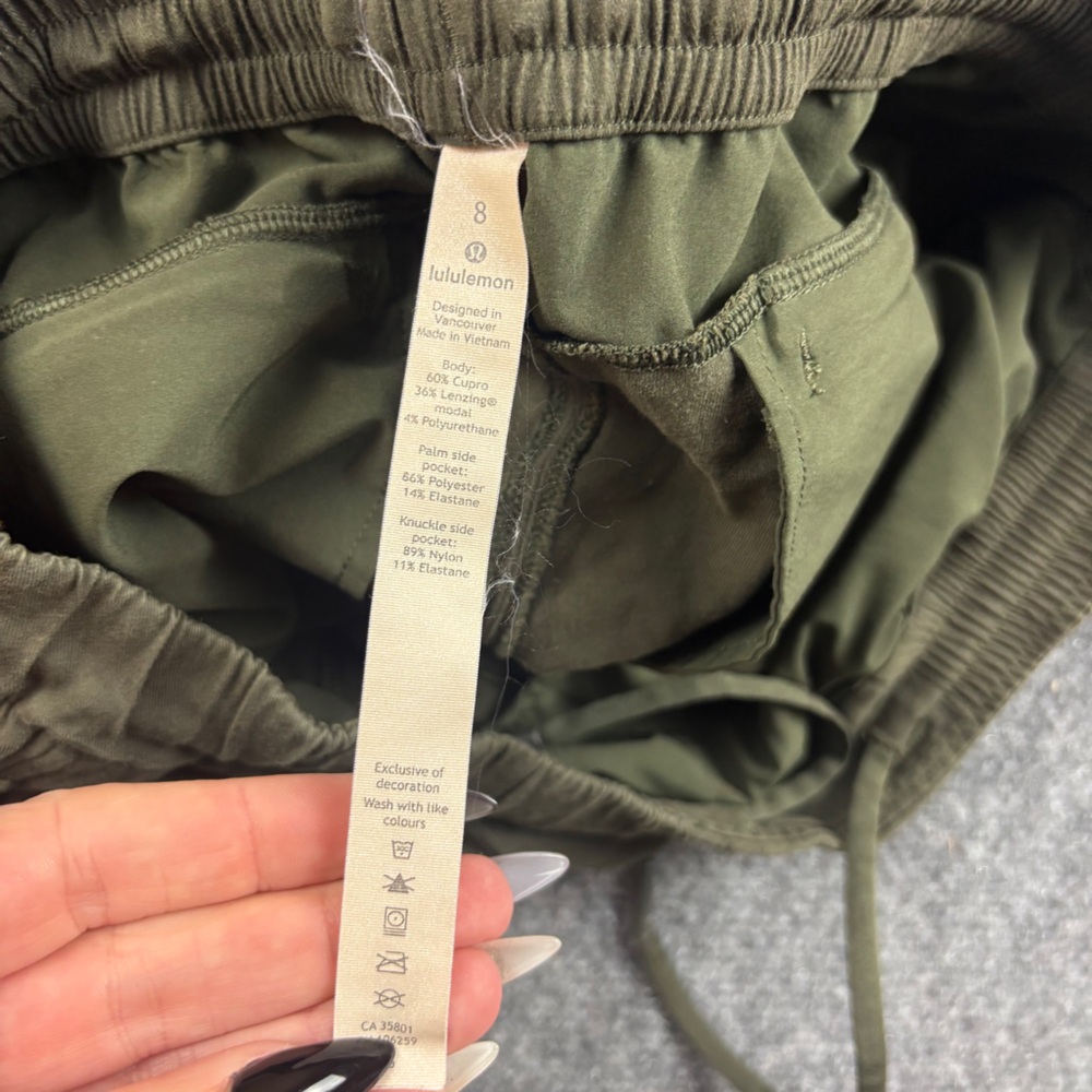LULULEMON Women’s Essential Affinity Mid-Rise Joggers Dark Olive Green size: 8 - Picture 7 of 11